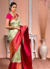 KP 4015 Soft Lichi Silk Cloth With Jacquard Work Saree Wholesale Market In Surat With Price